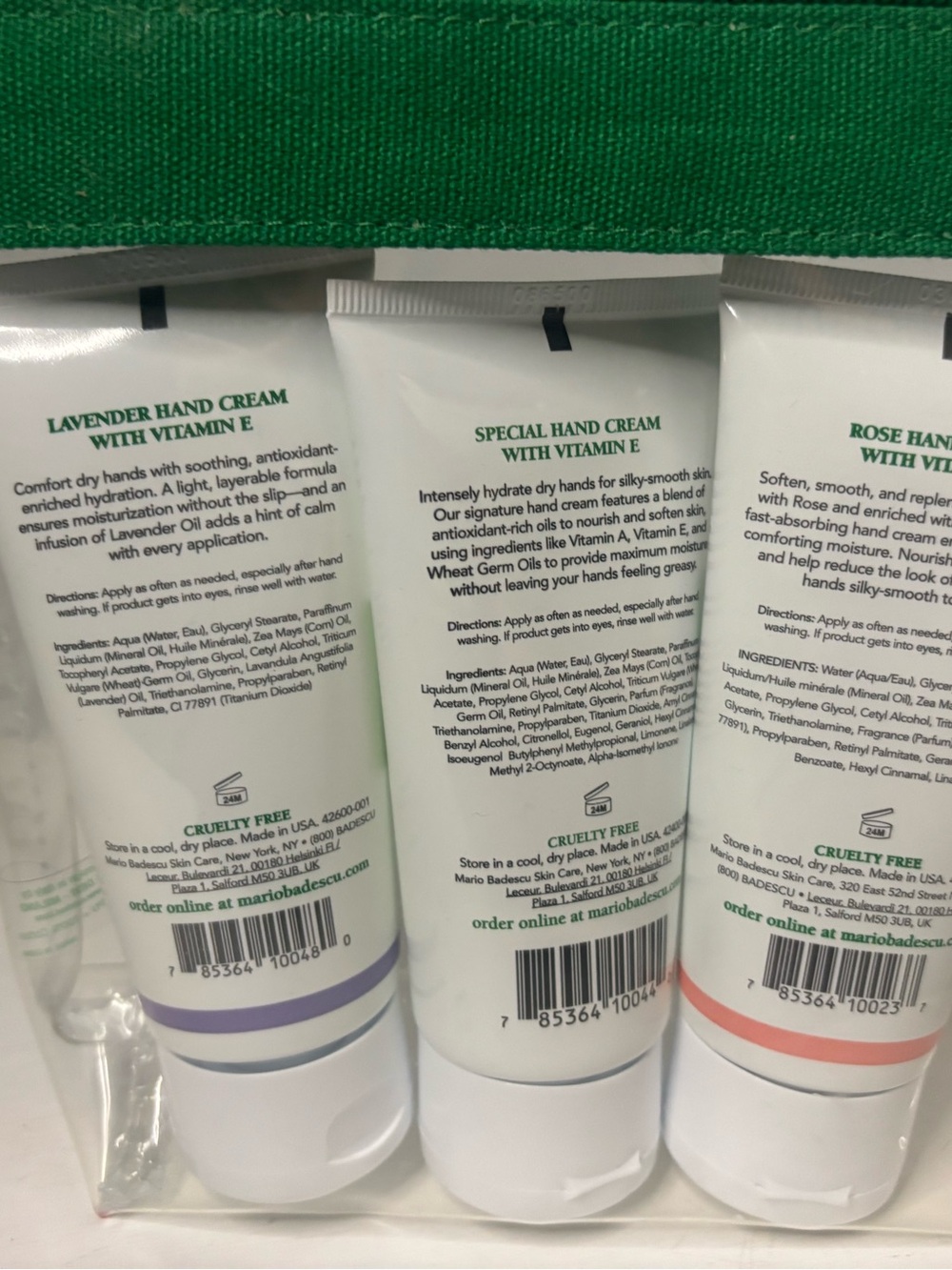 Mario Badeacu three types of skin car and lip mask in carring bag. - Picture 2 of 4